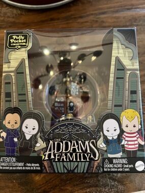 Polly Pocket Collectors The Addams Family Figurine - Black/Grey/Green Boxed